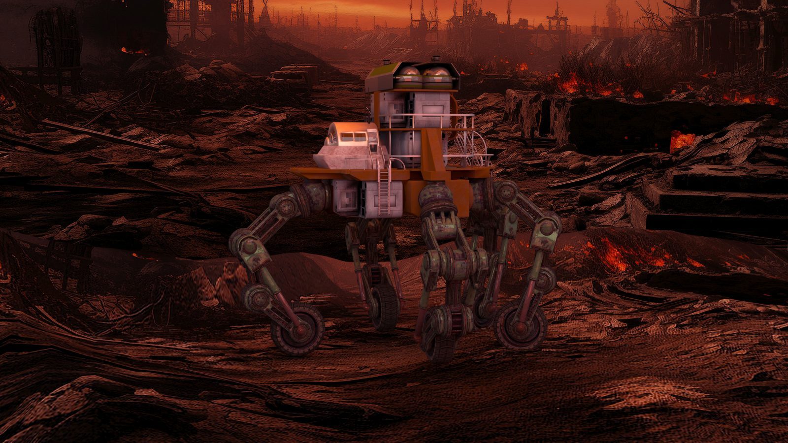 Game-Ready 3D Props and Robot Asset Modeling